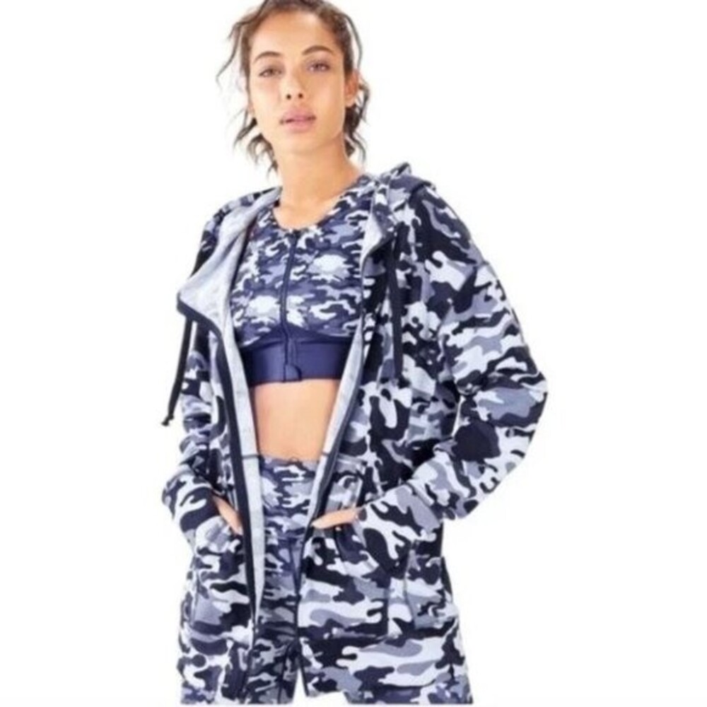 Fabletics Blue Camo Hoodie